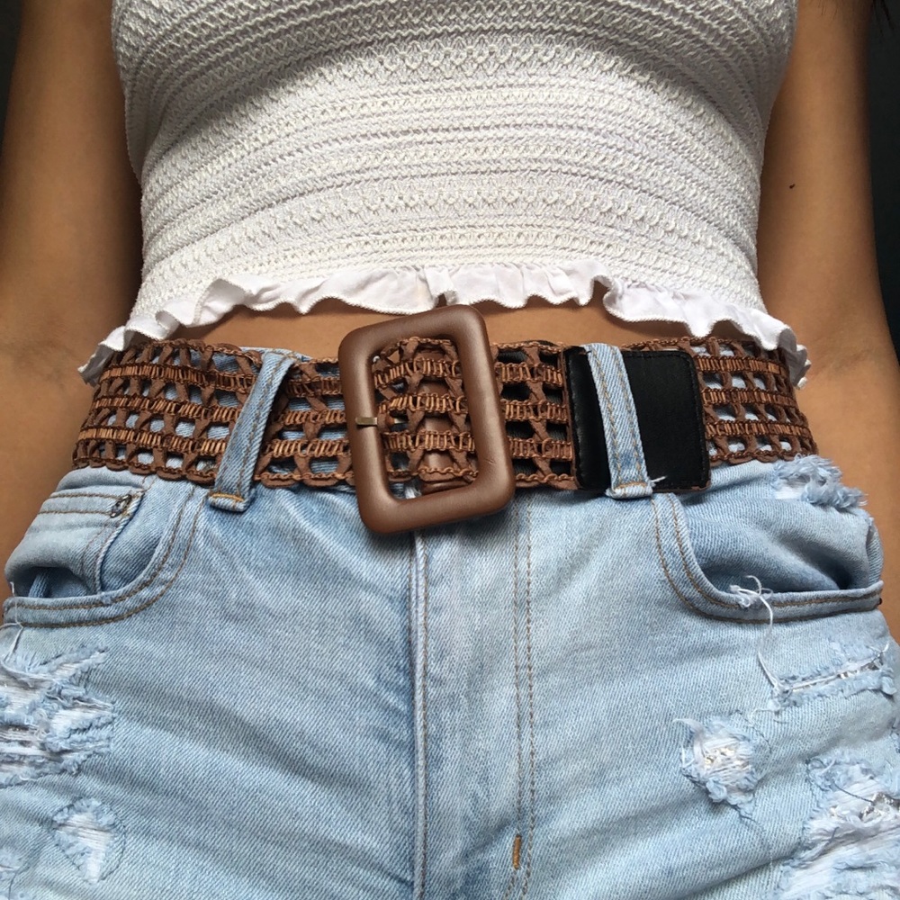 Brown Crochet Belt